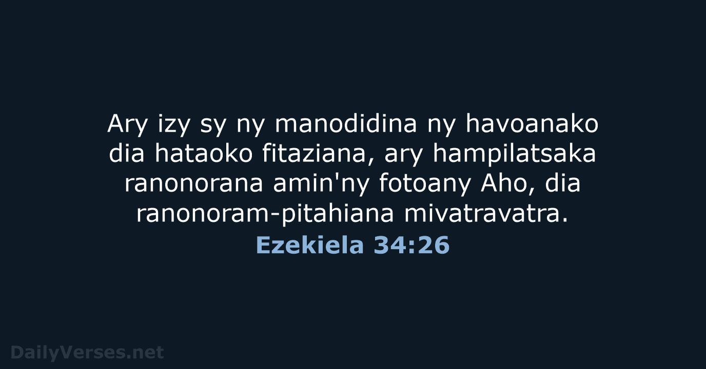 Ezekiela 34:26 - MG1865