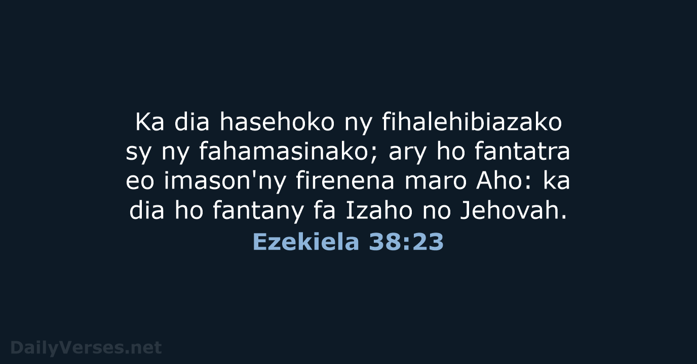 Ezekiela 38:23 - MG1865