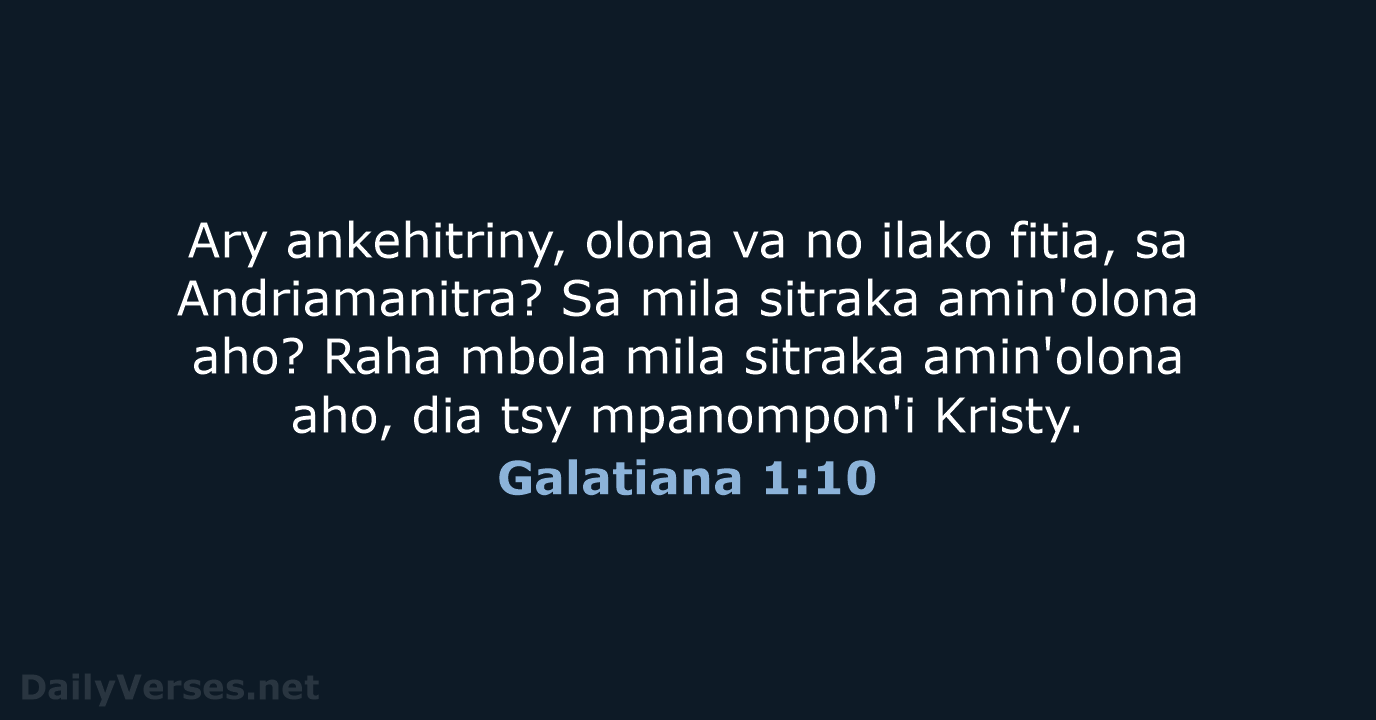Galatiana 1:10 - MG1865