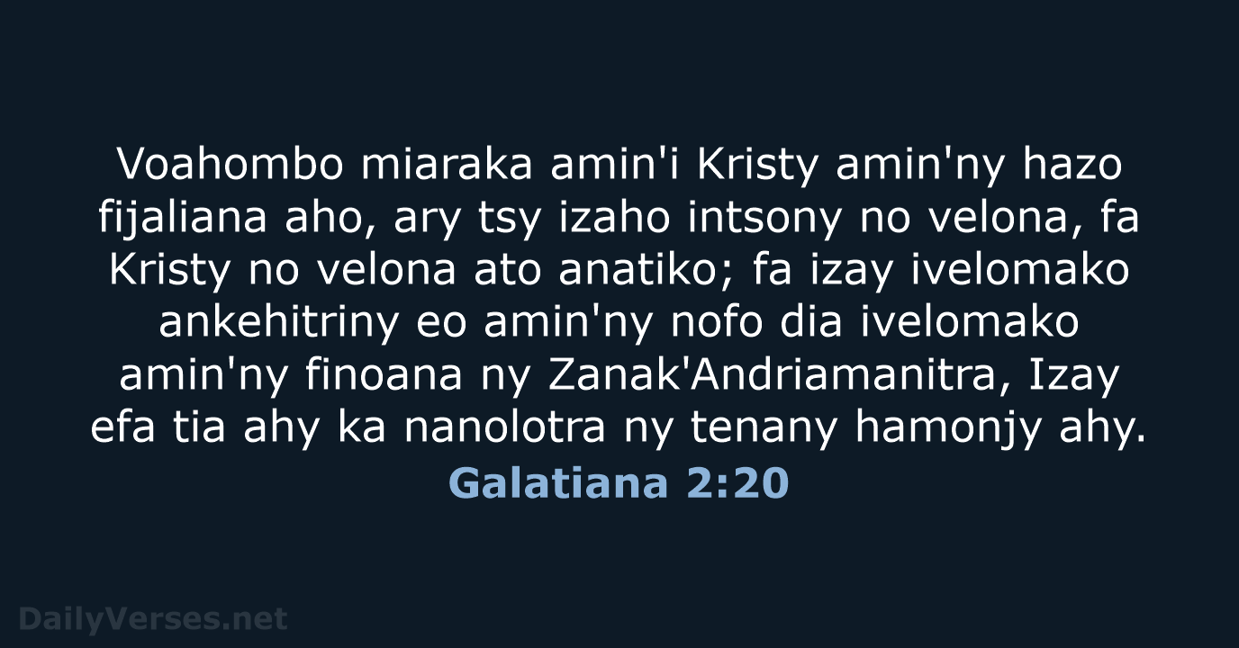 Galatiana 2:20 - MG1865