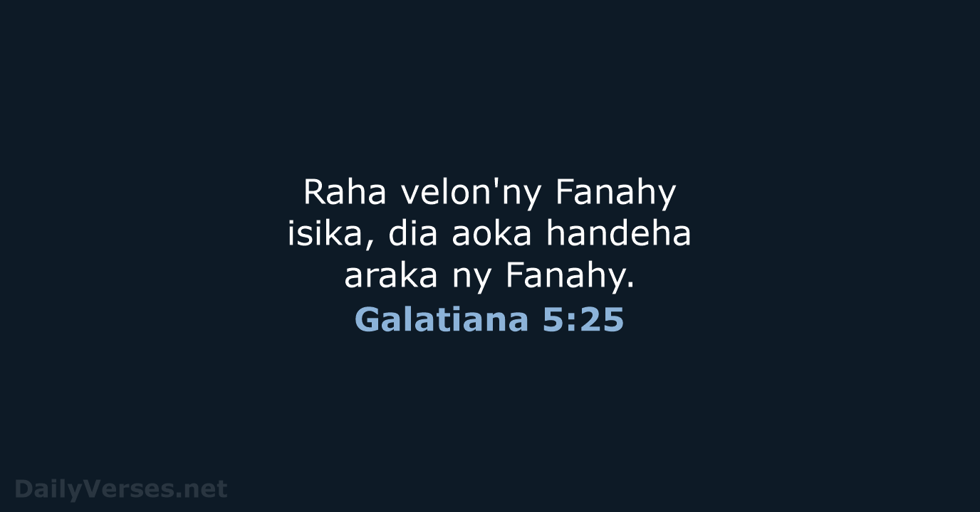 Galatiana 5:25 - MG1865