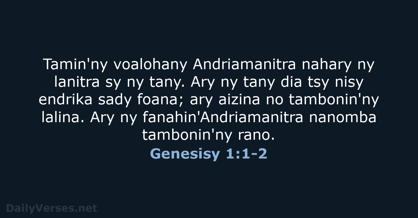 Genesisy 1:1-2 - MG1865