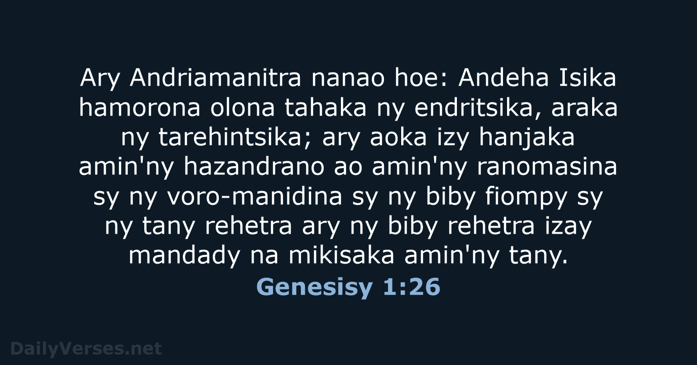 Genesisy 1:26 - MG1865