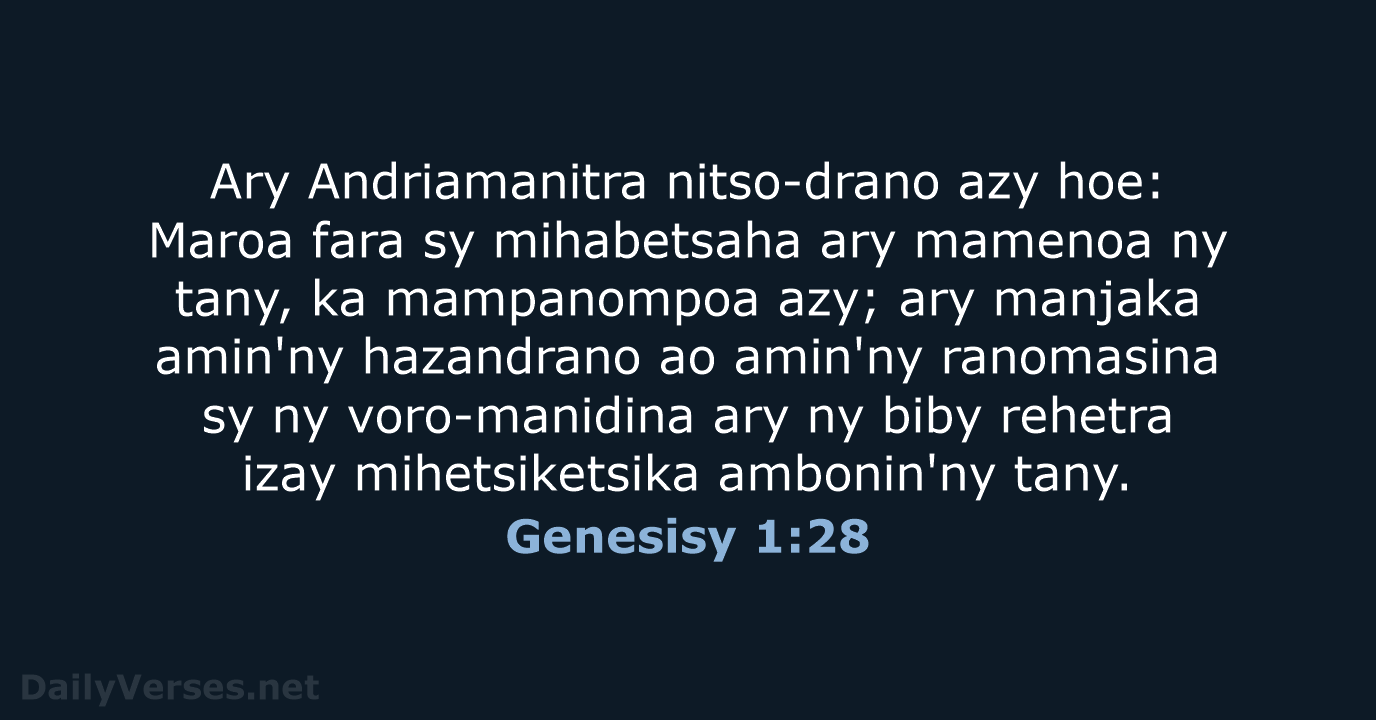 Genesisy 1:28 - MG1865