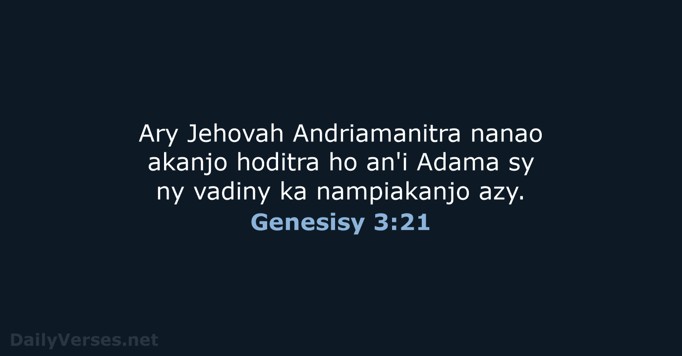 Genesisy 3:21 - MG1865