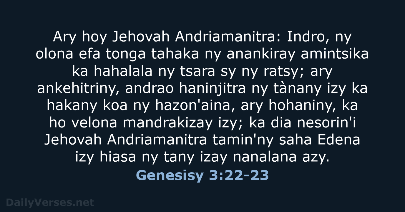 Genesisy 3:22-23 - MG1865