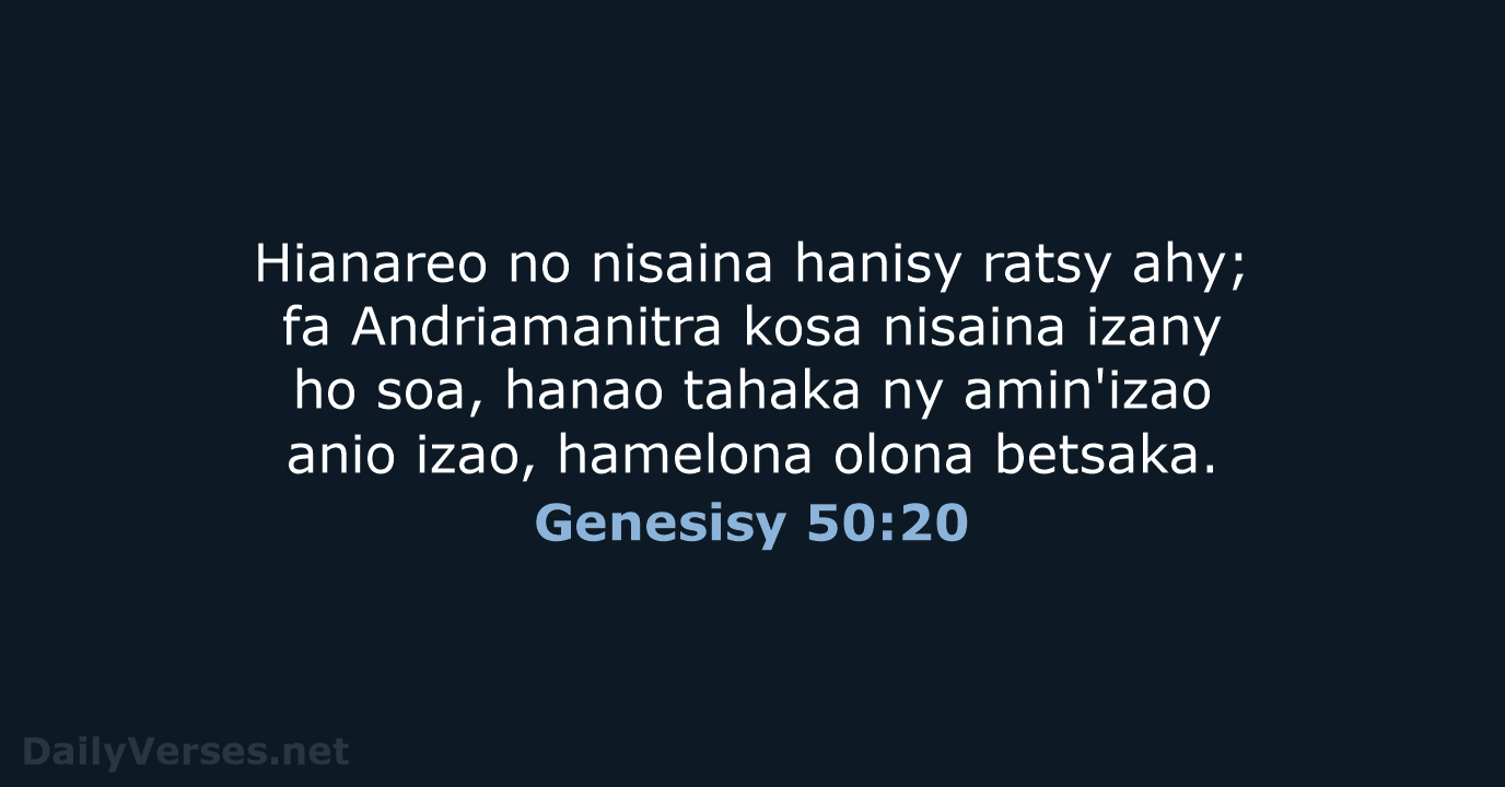 Genesisy 50:20 - MG1865
