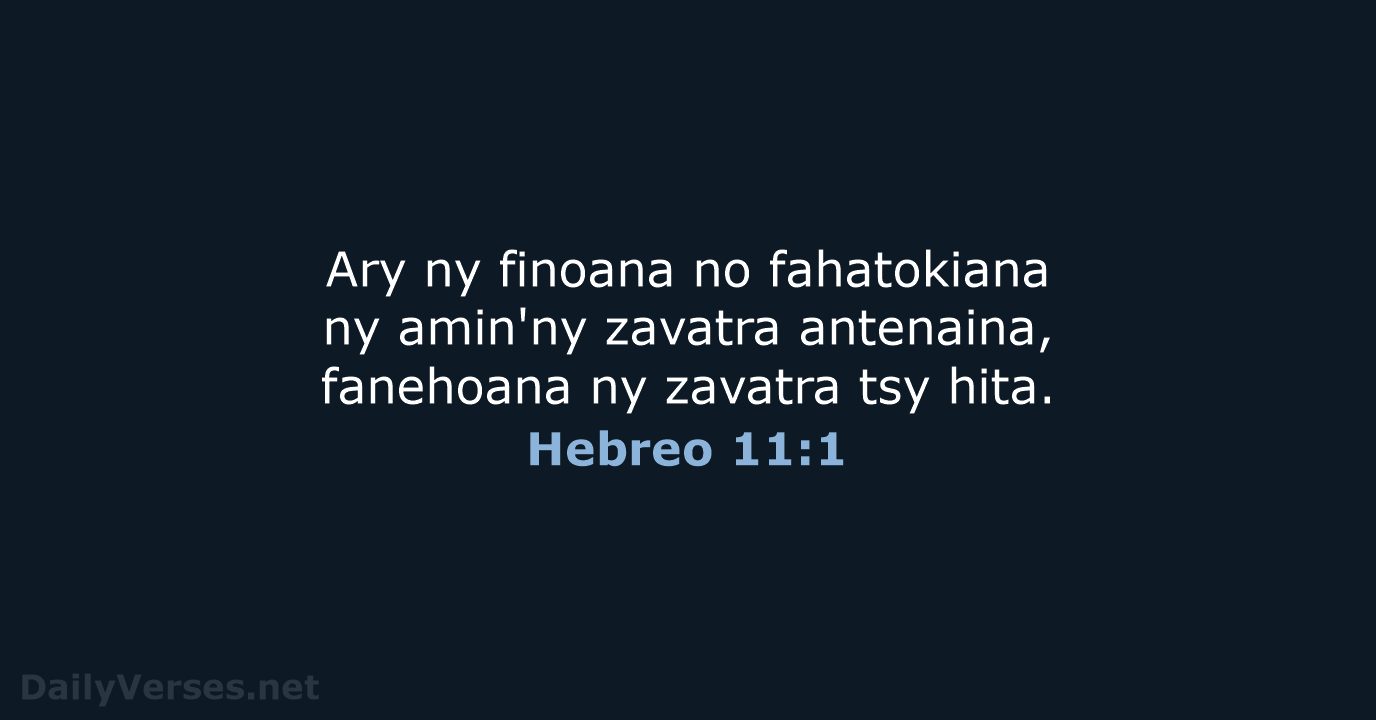 Hebreo 11:1 - MG1865