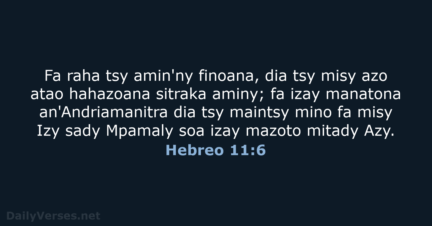 Hebreo 11:6 - MG1865
