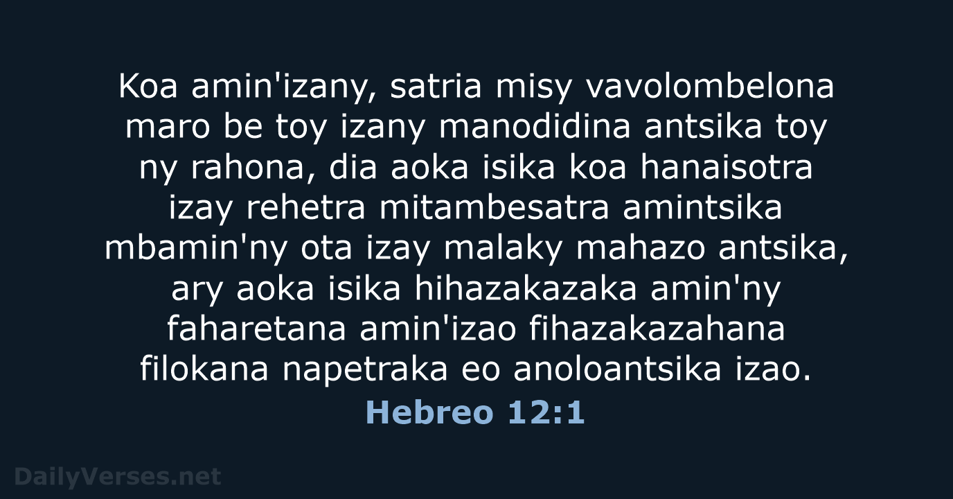 Hebreo 12:1 - MG1865
