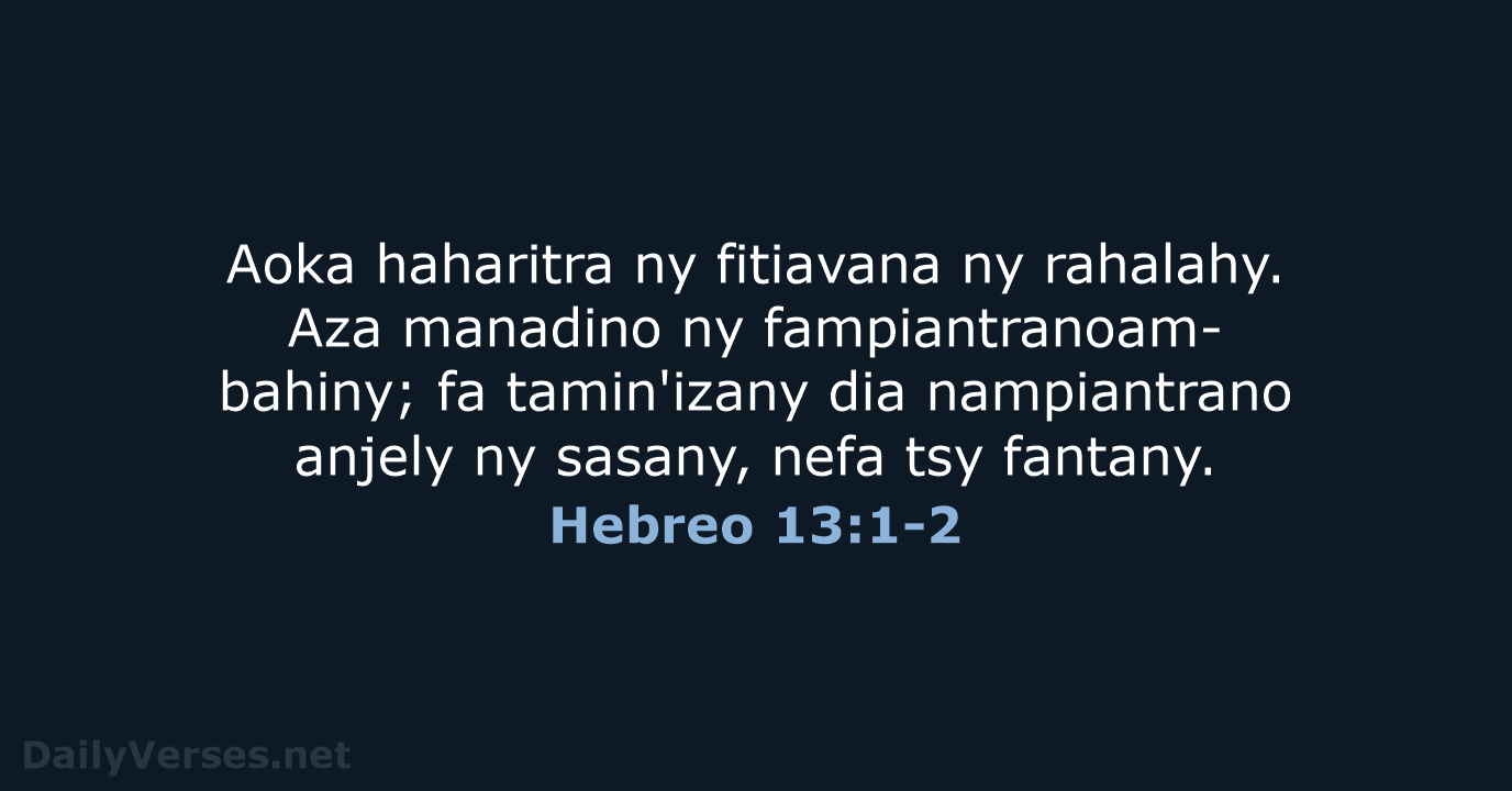 Hebreo 13:1-2 - MG1865