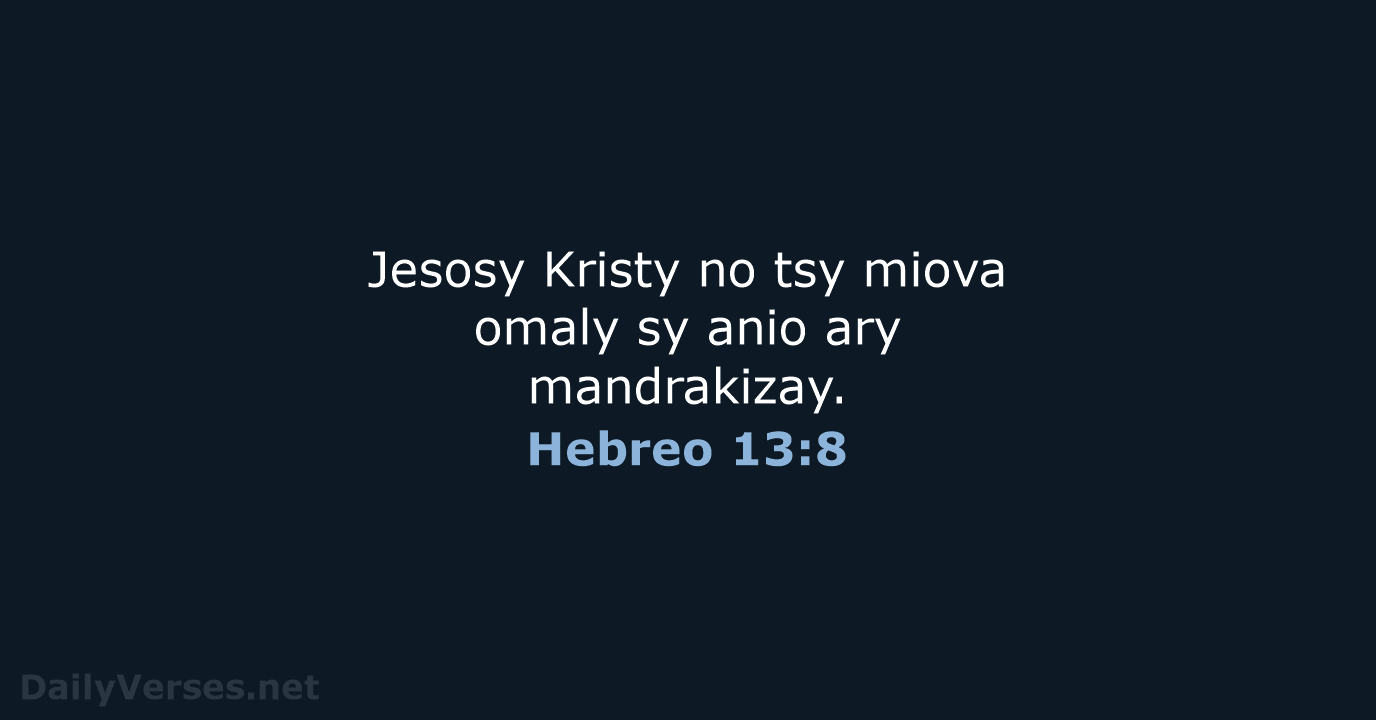 Hebreo 13:8 - MG1865
