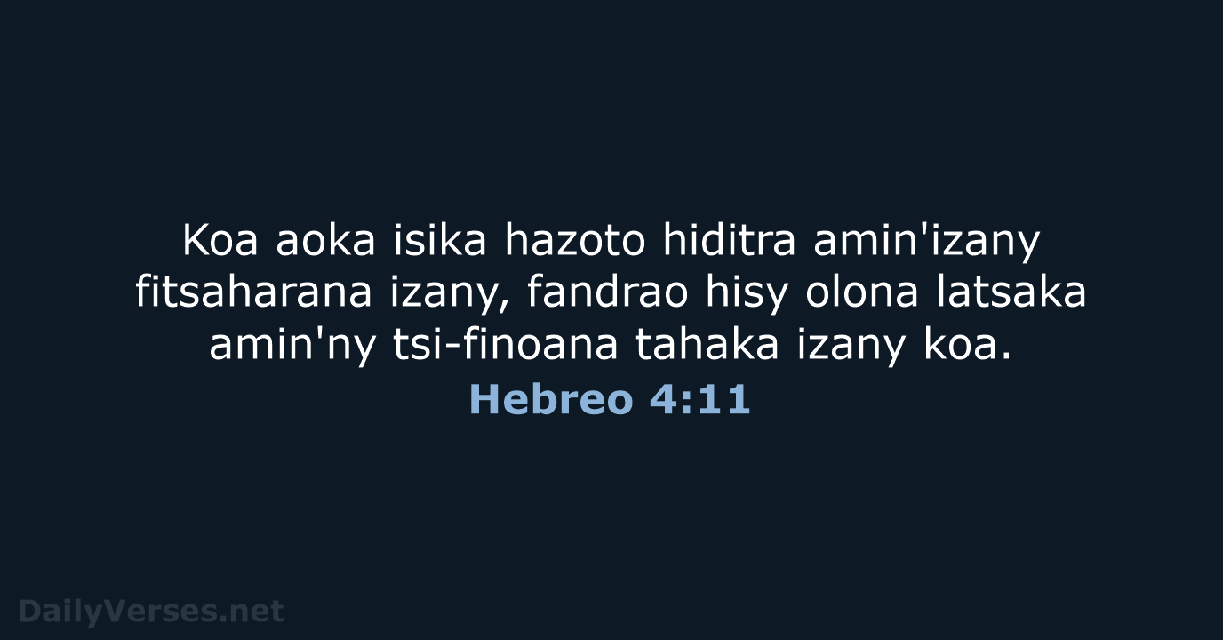 Hebreo 4:11 - MG1865