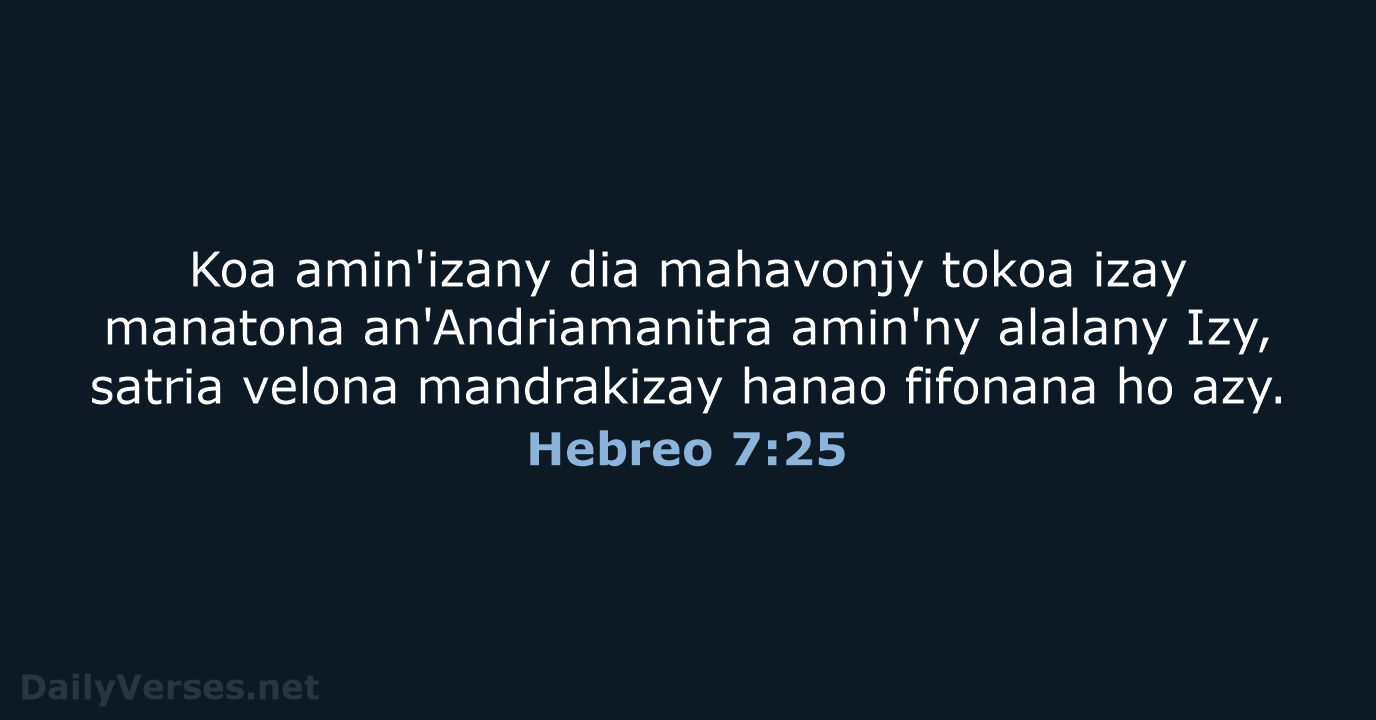 Hebreo 7:25 - MG1865