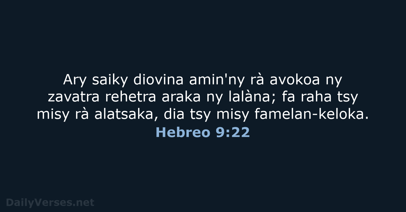 Hebreo 9:22 - MG1865