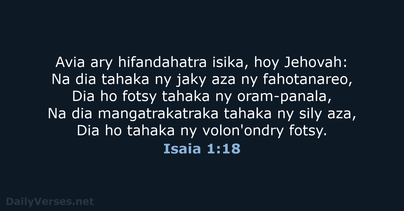 Isaia 1:18 - MG1865