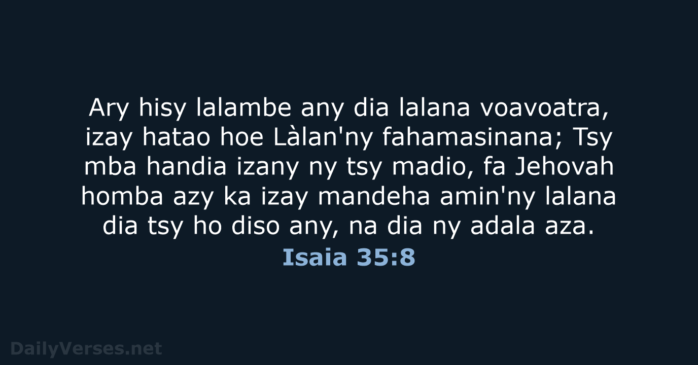 Isaia 35:8 - MG1865