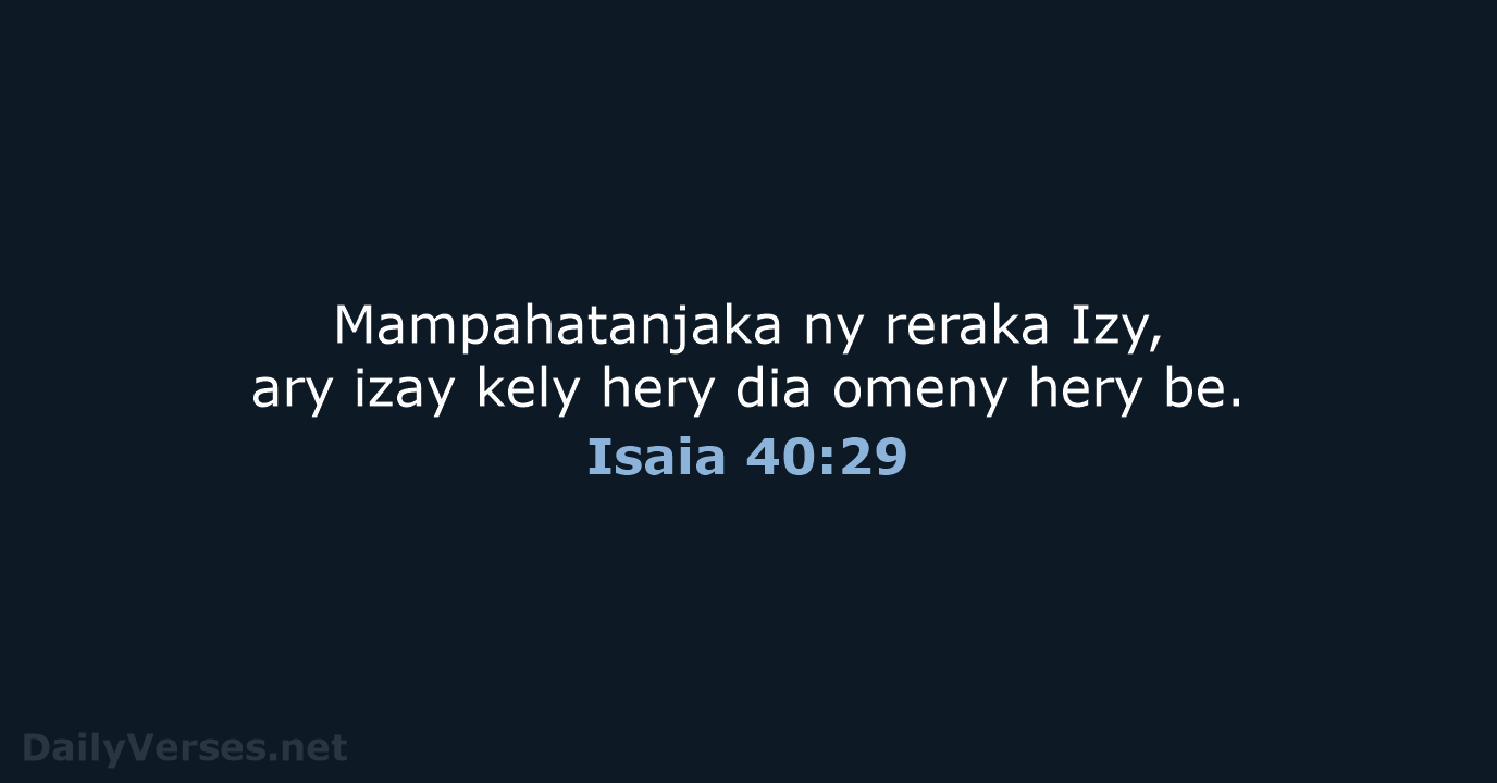 Isaia 40:29 - MG1865