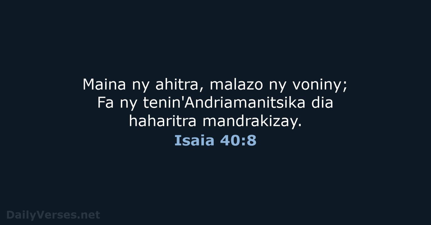 Isaia 40:8 - MG1865