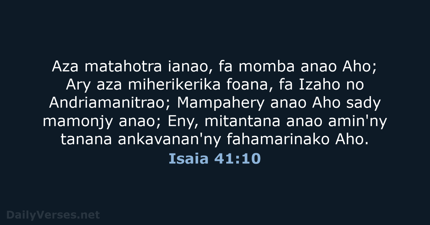 Isaia 41:10 - MG1865