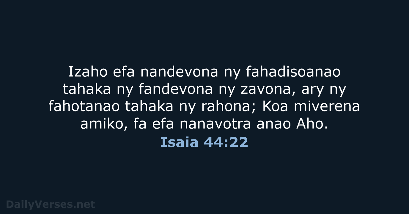 Isaia 44:22 - MG1865