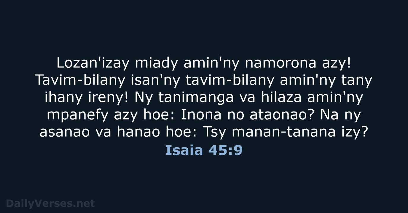 Isaia 45:9 - MG1865