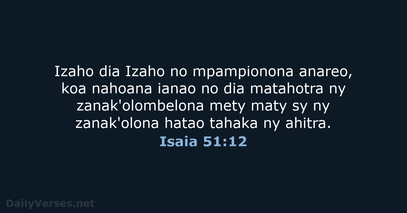 Isaia 51:12 - MG1865