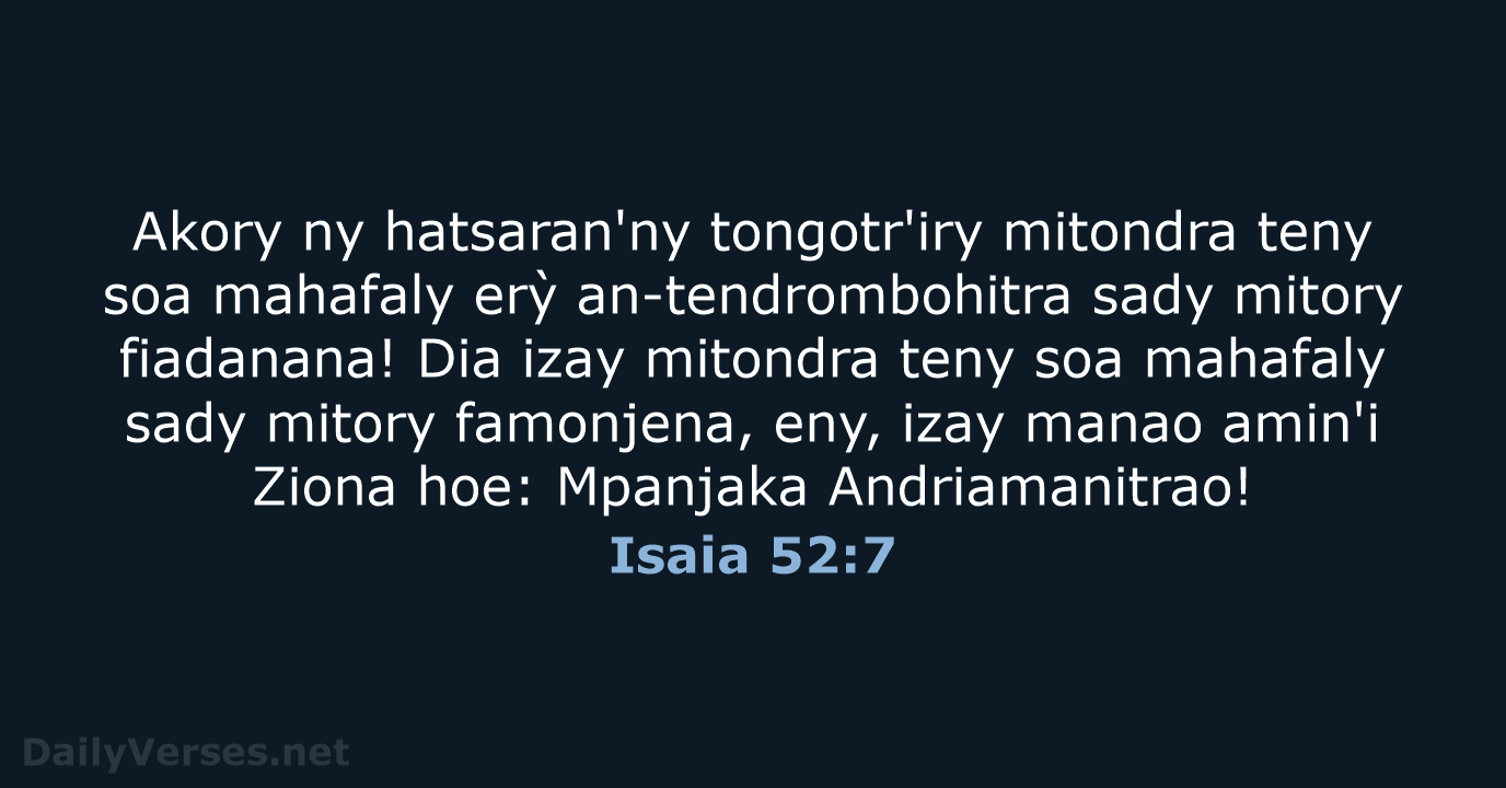 Isaia 52:7 - MG1865