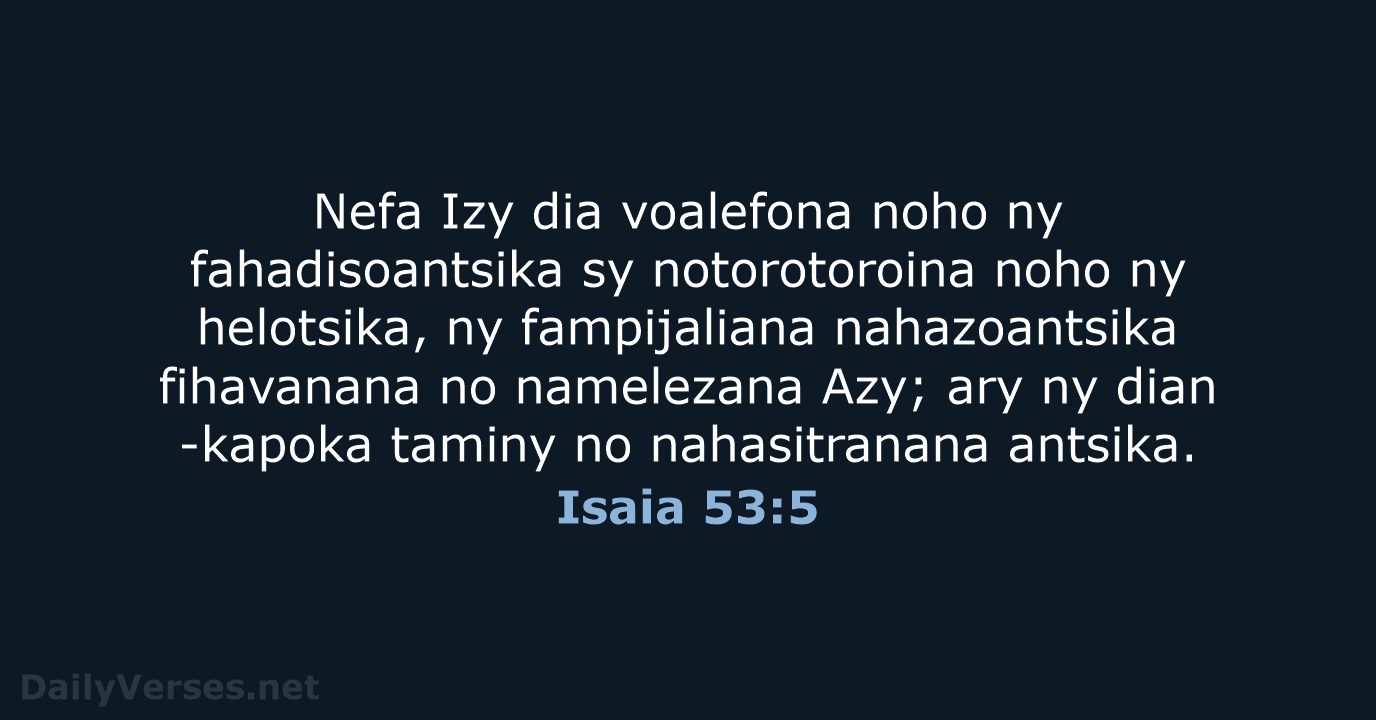 Isaia 53:5 - MG1865