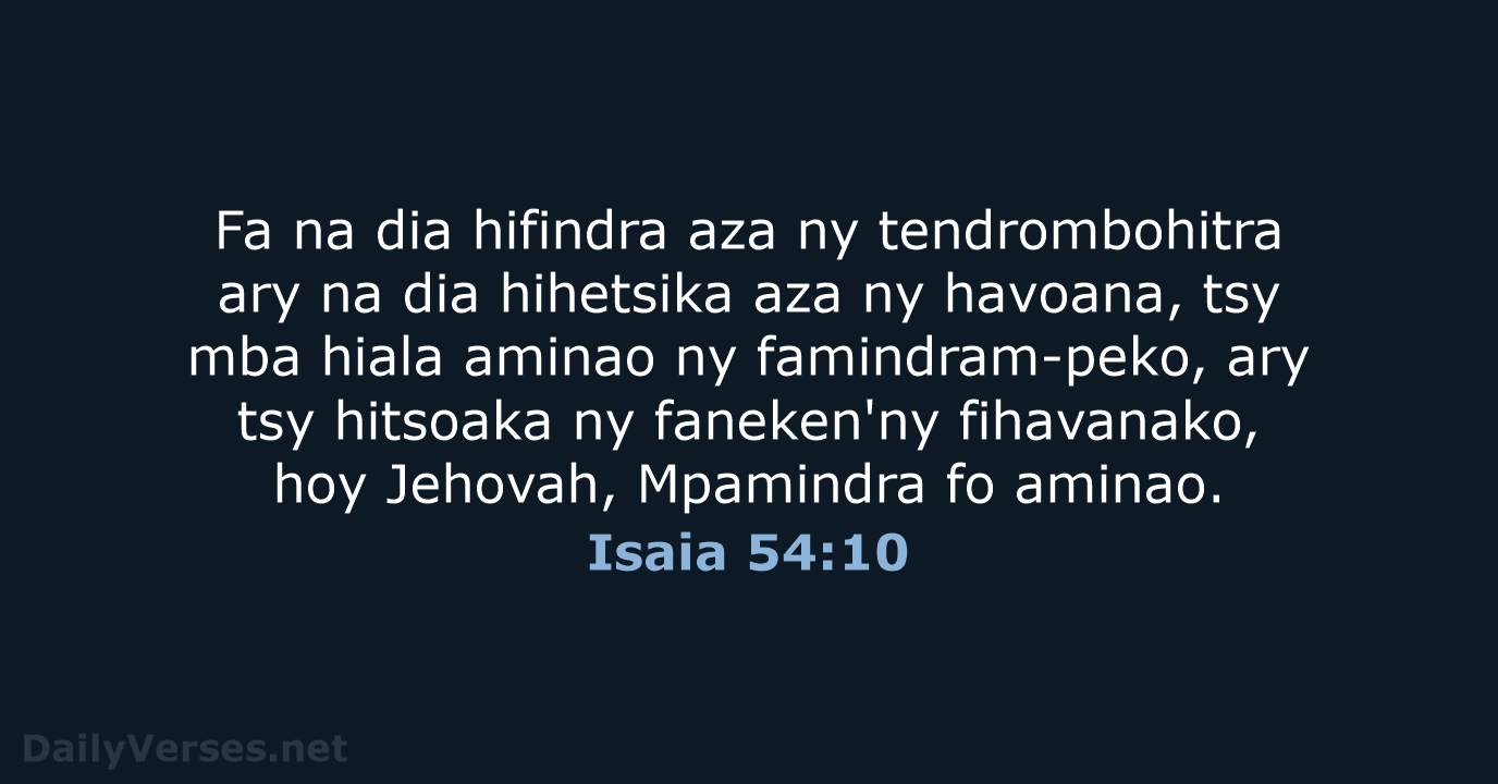 Isaia 54:10 - MG1865