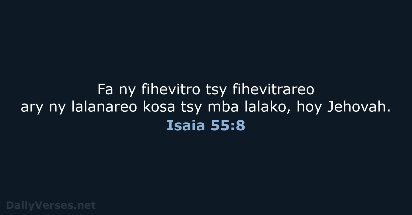 Isaia 55:8 - MG1865