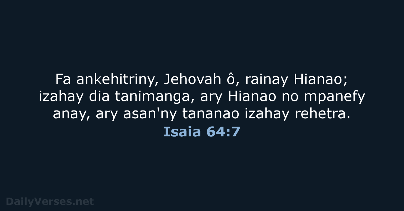 Isaia 64:7 - MG1865