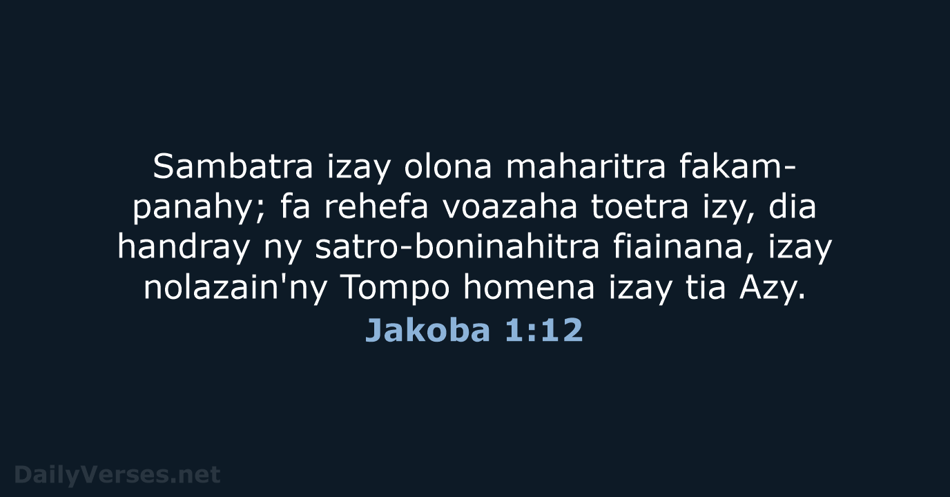 Jakoba 1:12 - MG1865
