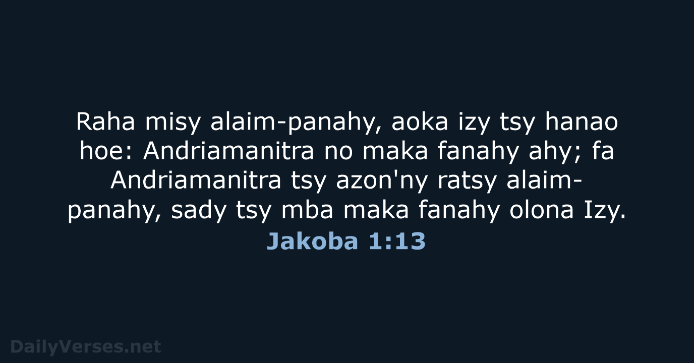Jakoba 1:13 - MG1865