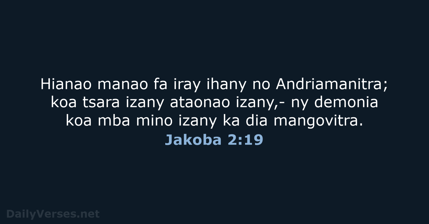 Jakoba 2:19 - MG1865