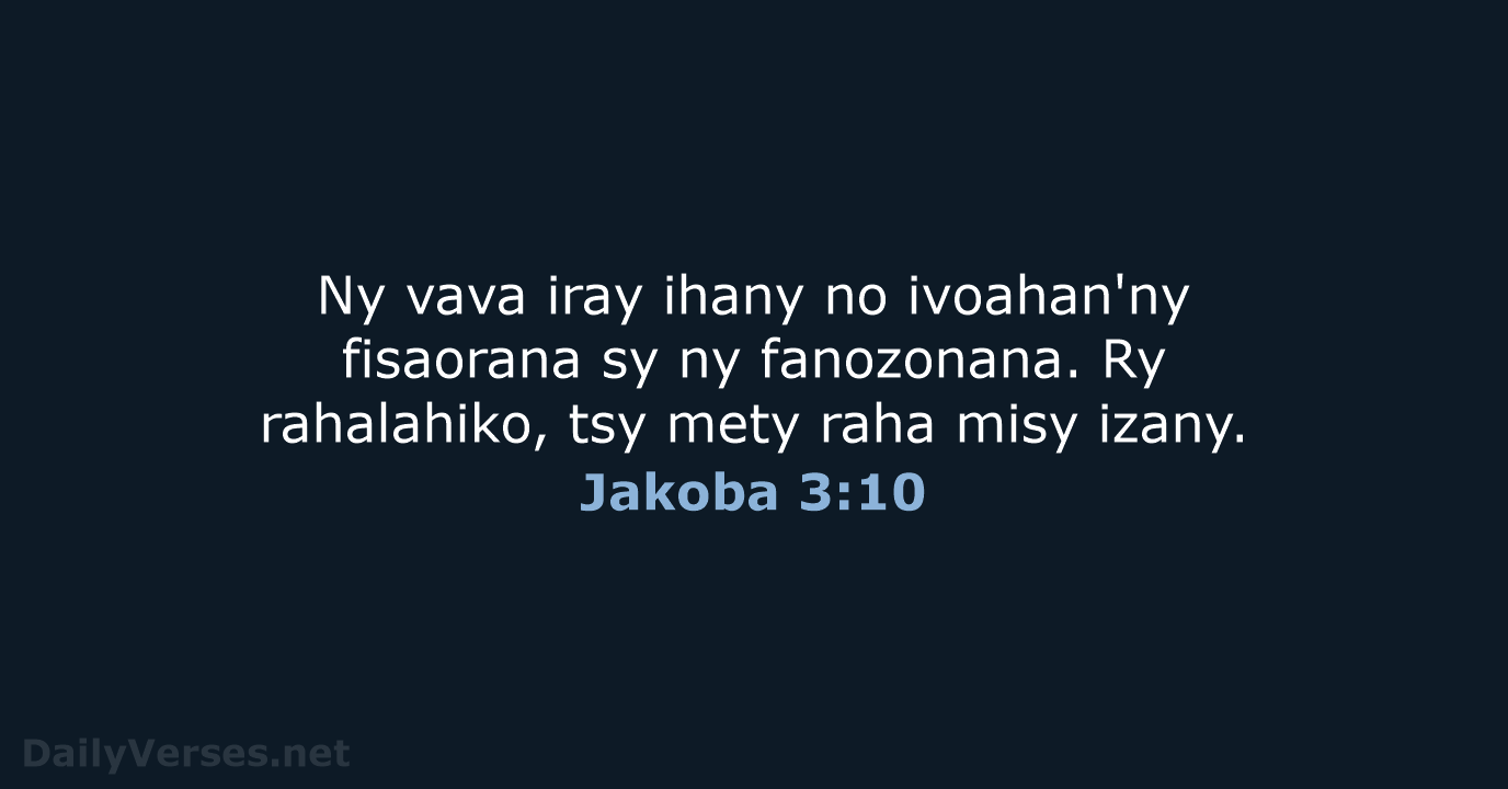 Jakoba 3:10 - MG1865