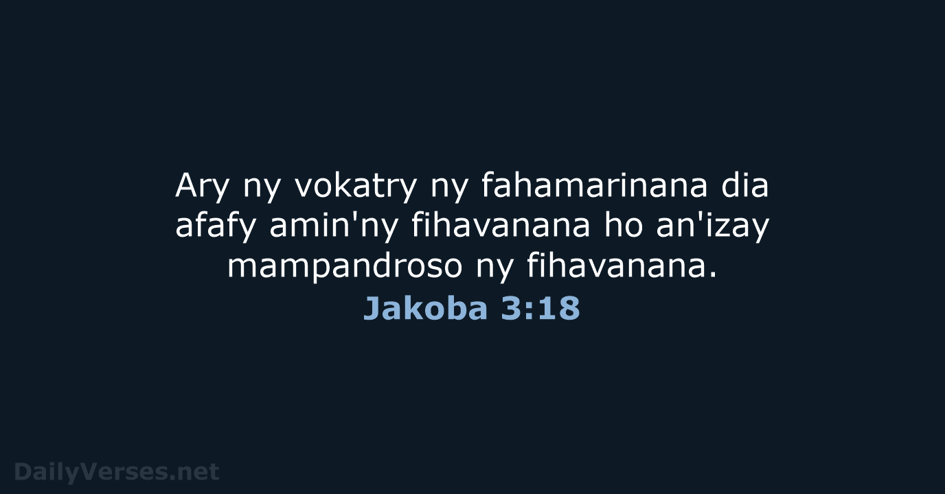 Jakoba 3:18 - MG1865