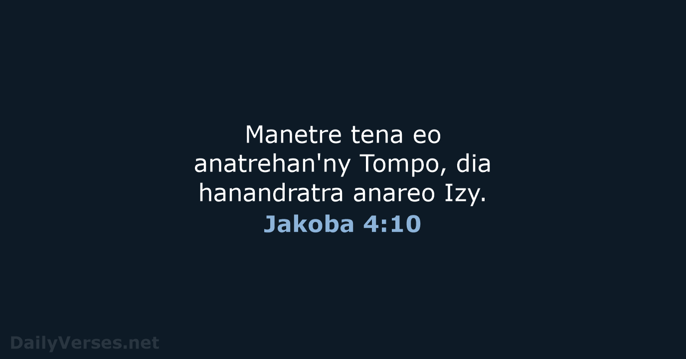 Jakoba 4:10 - MG1865