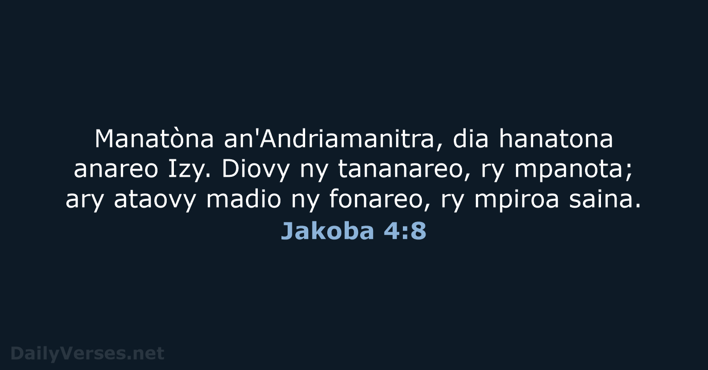 Jakoba 4:8 - MG1865