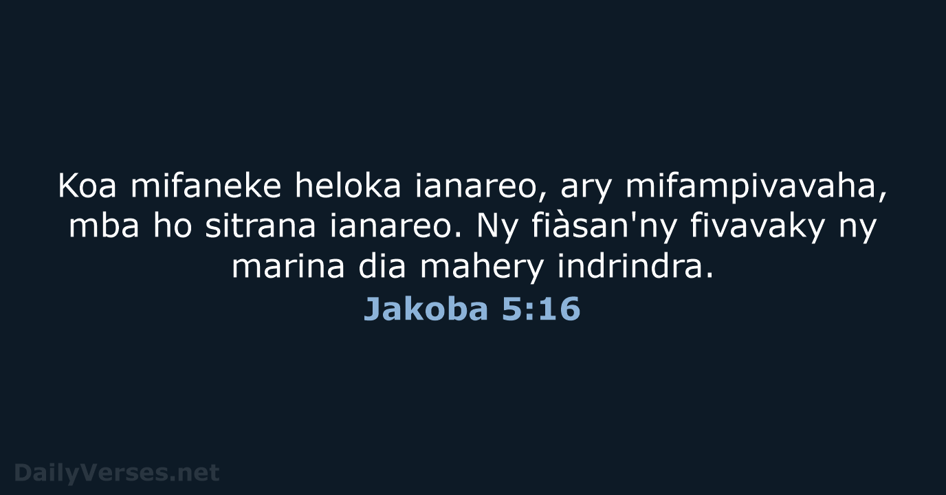 Jakoba 5:16 - MG1865
