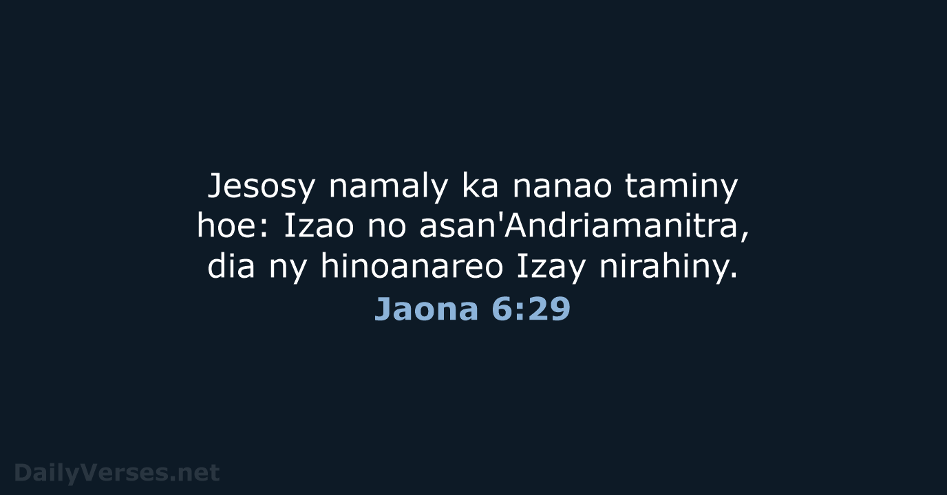 Jaona 6:29 - MG1865