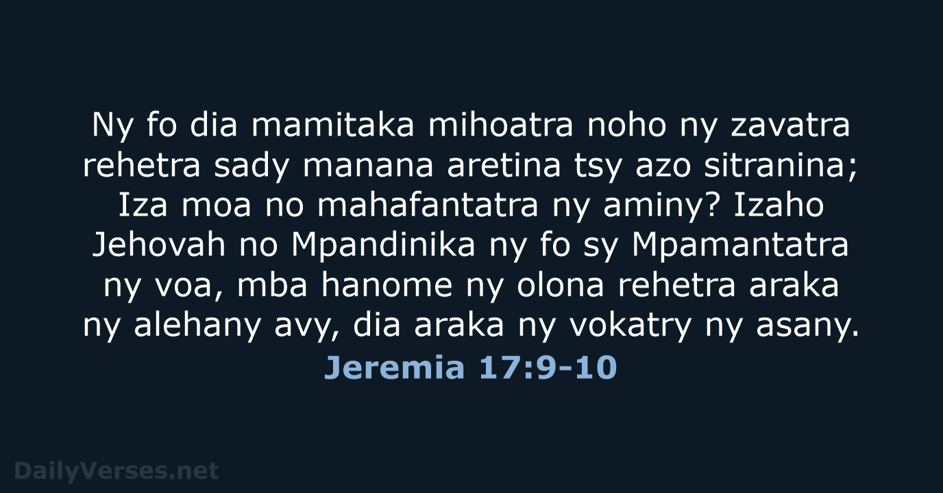 Jeremia 17:9-10 - MG1865