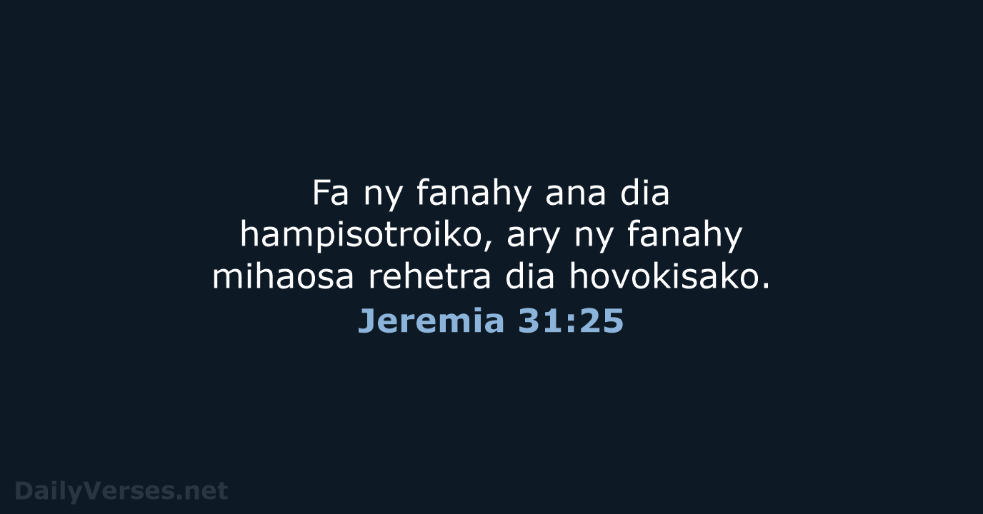 Jeremia 31:25 - MG1865