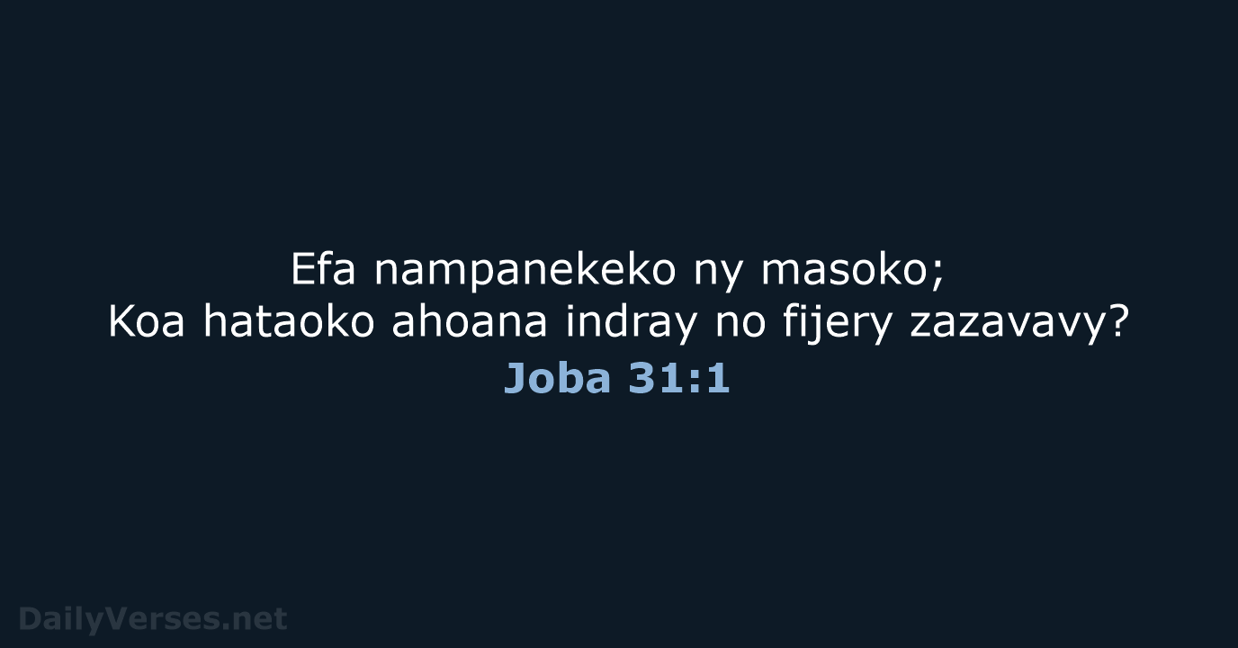 Joba 31:1 - MG1865