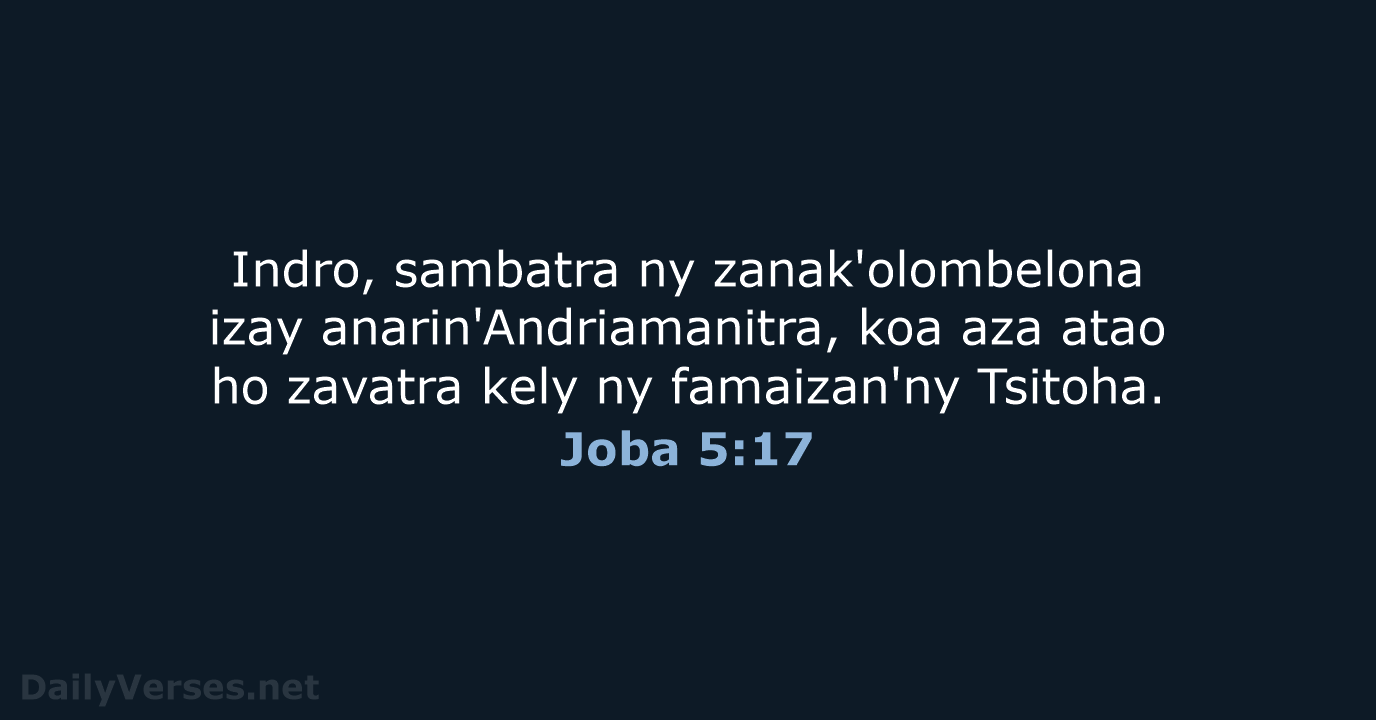 Joba 5:17 - MG1865