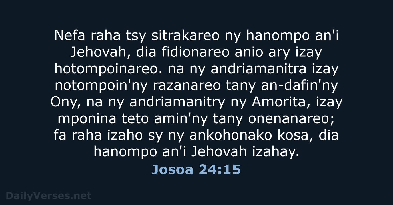Josoa 24:15 - MG1865