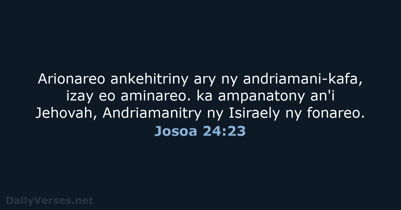 Josoa 24:23 - MG1865