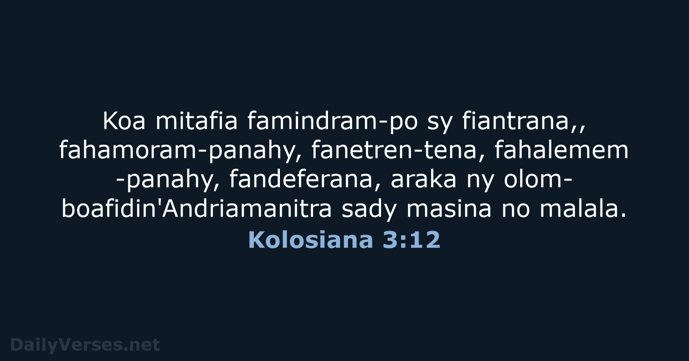 Kolosiana 3:12 - MG1865