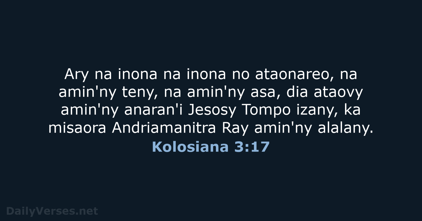 Kolosiana 3:17 - MG1865