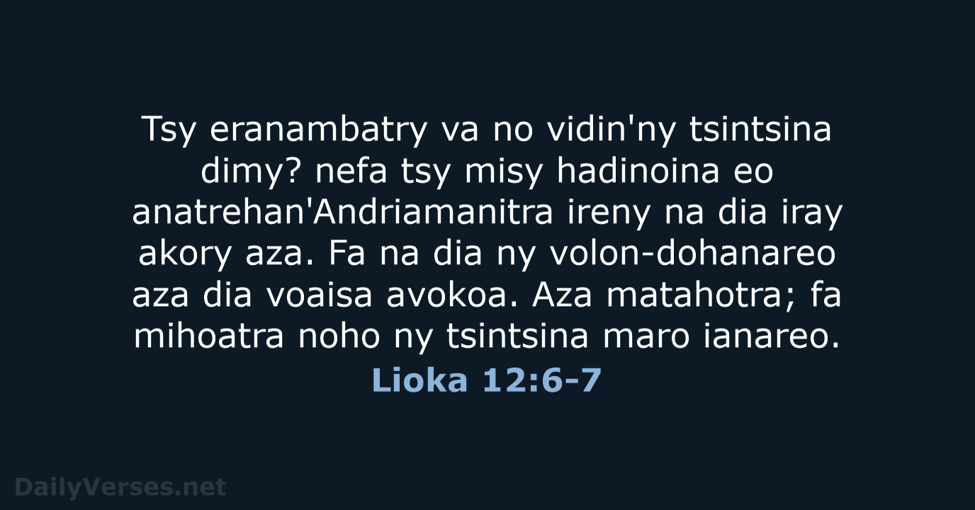 Lioka 12:6-7 - MG1865